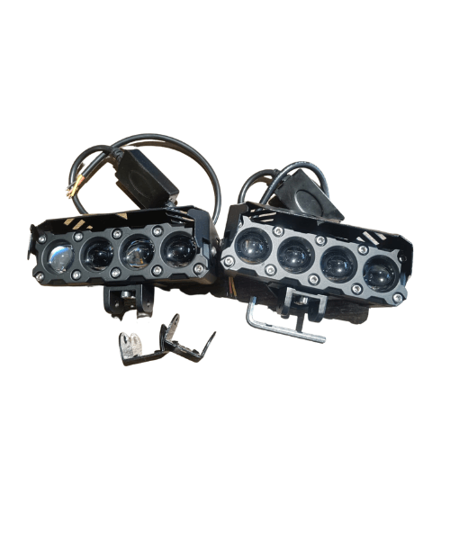 HJG OG MEGA DRIVE 4 LENS DUAL COLOR YELLOW/WHITE LED FOG LIGHTS (PAIR)