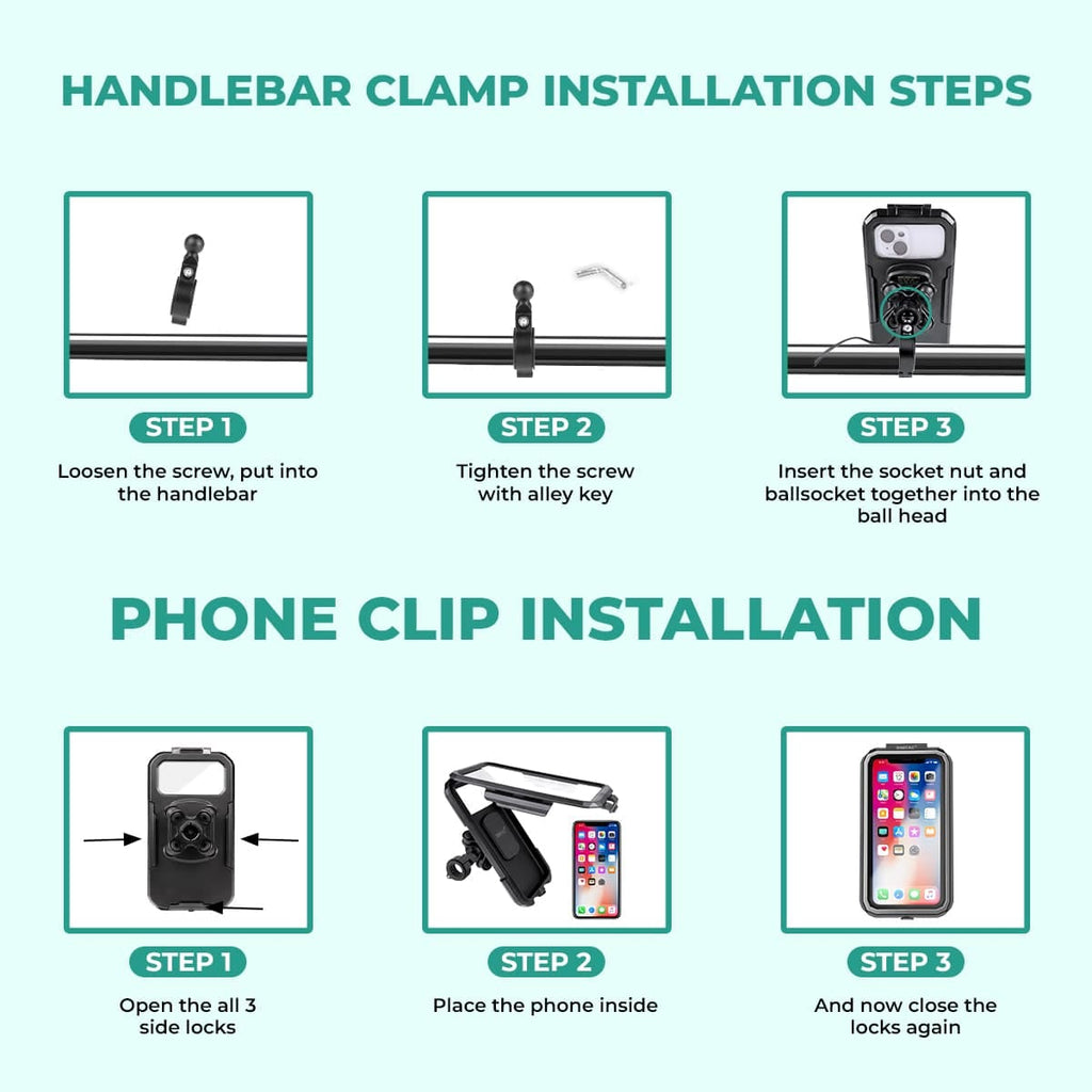Simtac splash guard X with vibration damper and wireless charger (MHWPWC-PRO)