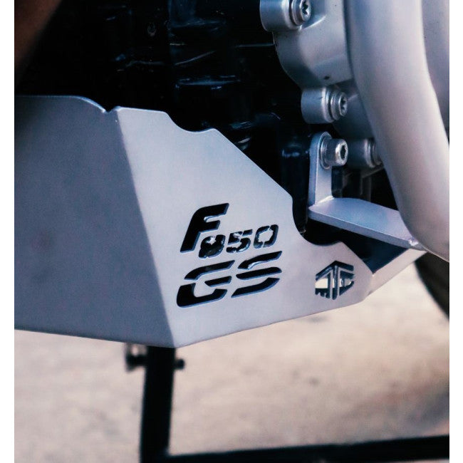 MotoCare Sump Guard for BMW F850 GS | Heavy-Duty Engine Skid Plate | Underbody Protection (Black/Silver)