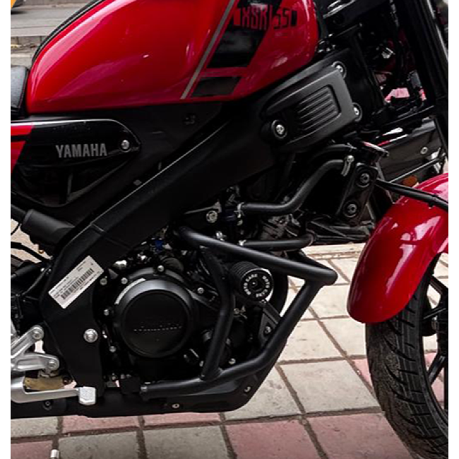 Motocare Crash Guard with Dual Sliders for Yamaha XSR 155 | Heavy Duty Engine Protection Crash Bar