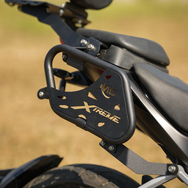 MotoCare Saddle Stay with Plate for Hero Xtreme 250R | Heavy-Duty Saddle Bag Carrier | Touring Luggage Support Frame