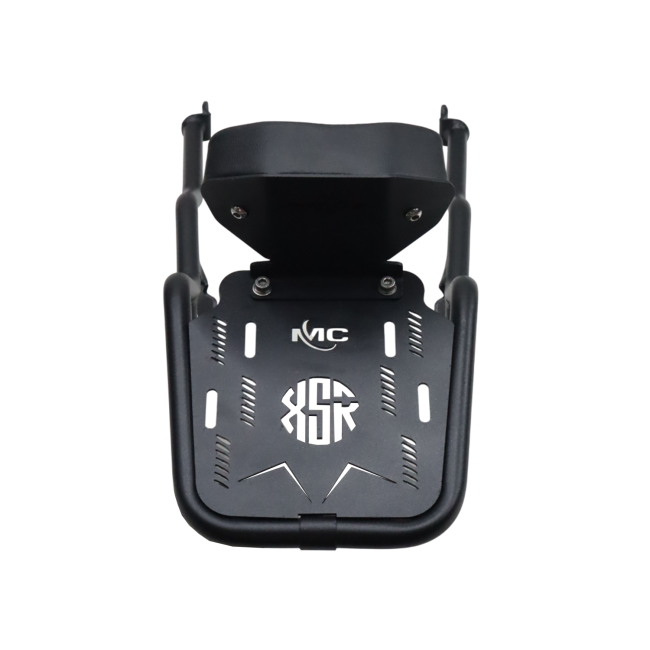 Motocare Pipe Carrier with Backrest for Yamaha XSR 155 | Heavy Duty Luggage Rack & Pillion Back Support