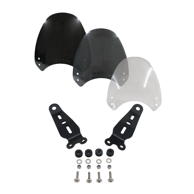 Motocare Small Visor with Clamp for Yamaha XSR 155 | Motorcycle Windshield Flyscreen | Available in Clear, Smoke & Black