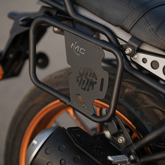 Motocare Saddle Stay with Plate for Yamaha XSR 155 | Heavy Duty Saddle Bag Support Bracket | Touring Luggage Stay