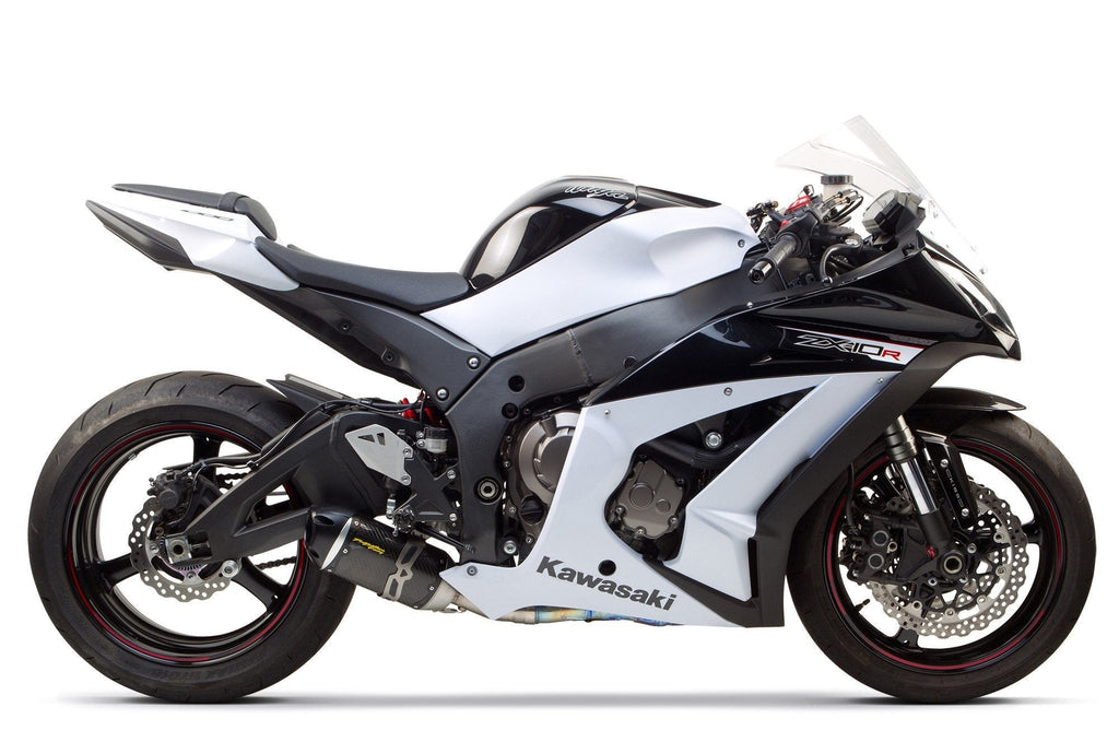 Two Brothers Racing Kawasaki ZX-10R (2011-2015) Shorty S1R Black Carbon Slip-On (005-3910407-S1B)