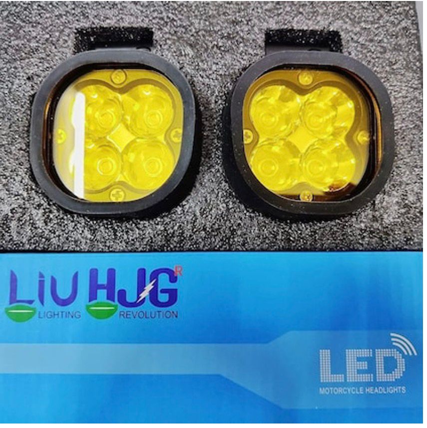 LIU HJG Single LED Future Lens HJG-103 40 Watt Fog Light With Wiring Harness For All Motorcycles