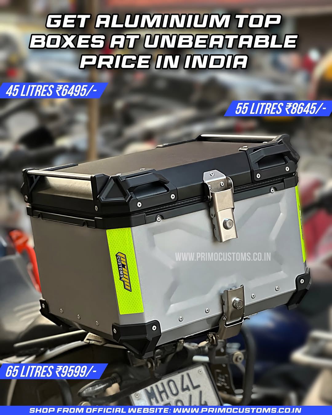 Fauvism Aluminium Top Box - 55L Silver