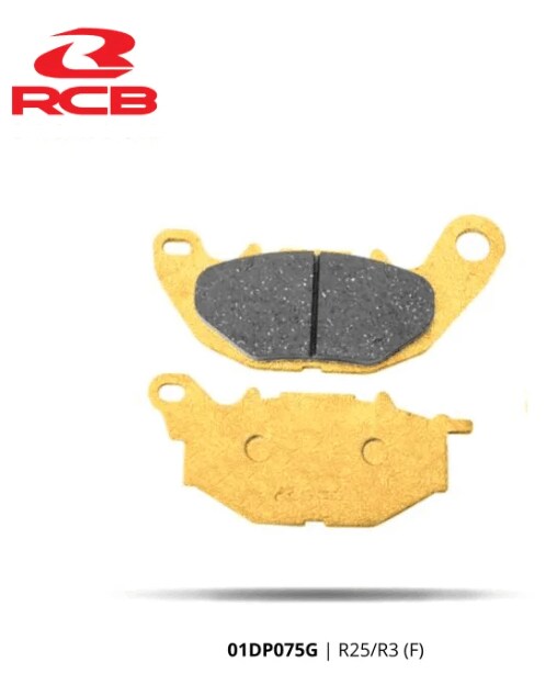 RCB S2-D2 GOLD SERIES BRAKE DISC PAD YAMAHA R3 MT03 01DP075G 01DP076G