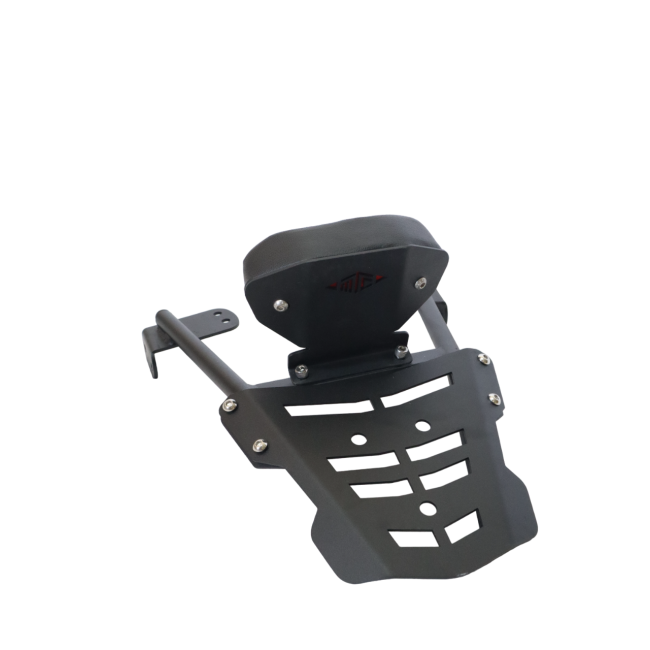 Motocare Plate Carrier with Backrest for KTM Duke 200/390 BS4 | Luggage Rack with Pillion Comfort Back Support