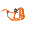 Motocare Crash Guard with Dual Sliders Orange for KTM Duke 250/390 Gen 3 | Engine Protection Frame Sliders