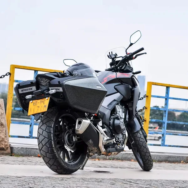 Motocentric Gloss Carbon Fiber Saddle Bags