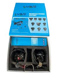 LIU HJG Single LED Future Lens HJG-103 40 Watt Fog Light With Wiring Harness For All Motorcycles