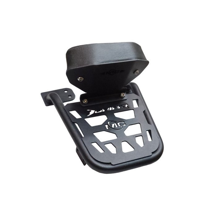 Motocare Dominar 400 Plate Carrier with Backrest for Bajaj Dominar 250/400 – Heavy Duty Rear Luggage Rack with Pillion Comfort Support