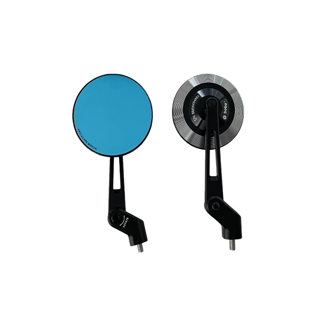 BOBO RM1-R Premium Motorcycle Rearview Mirror, Anti-Glare, Anti-Fog, 360-Degree Rotation, Multi-Angle Adjustable