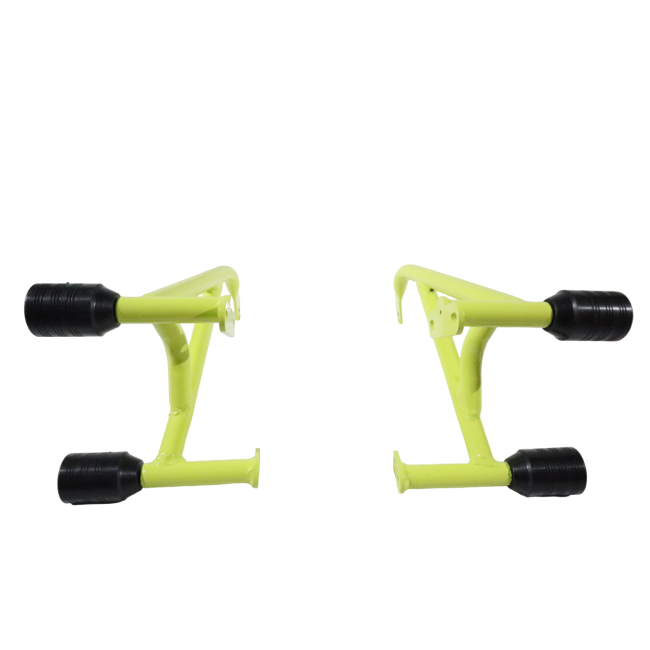 Motocare Bajaj Pulsar NS200 Crash Guard with 4 Sliders – MotoCare Green Engine Protection Frame
