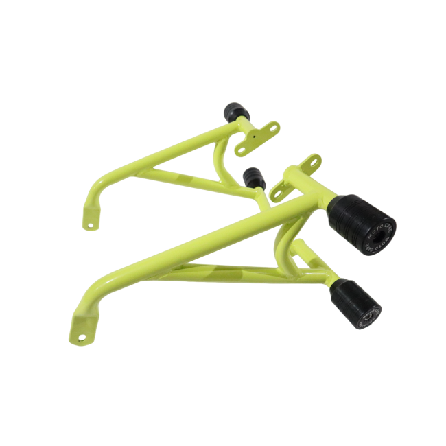 Motocare Bajaj Pulsar NS200 Crash Guard with 4 Sliders – MotoCare Green Engine Protection Frame