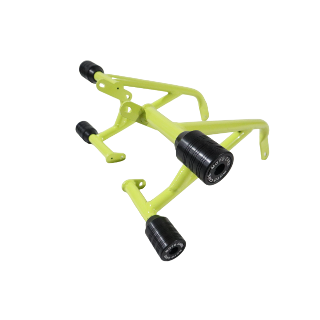 Motocare Bajaj Pulsar NS200 Crash Guard with 4 Sliders – MotoCare Green Engine Protection Frame