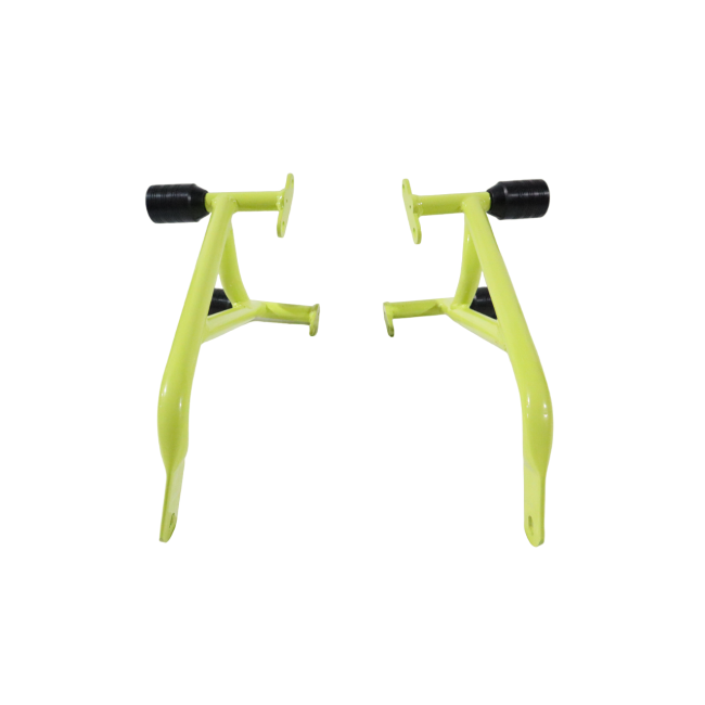 Motocare Bajaj Pulsar NS200 Crash Guard with 4 Sliders – MotoCare Green Engine Protection Frame