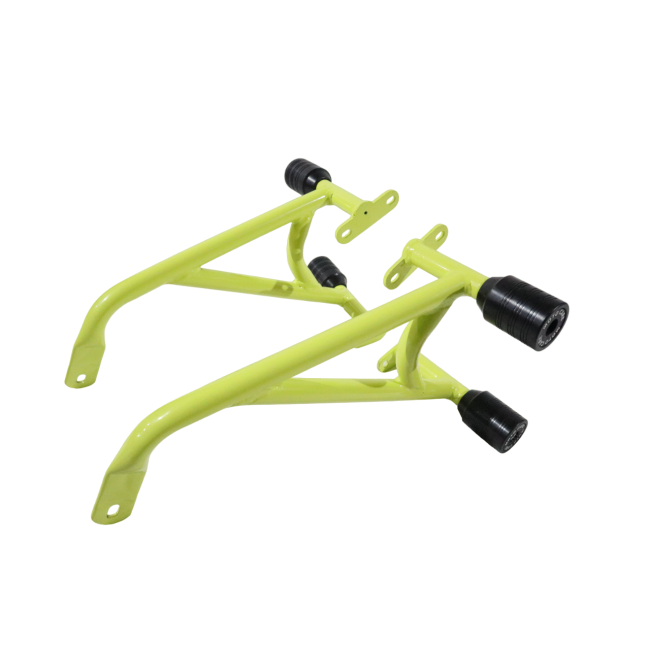 Motocare Bajaj Pulsar NS200 Crash Guard with 4 Sliders – MotoCare Green Engine Protection Frame