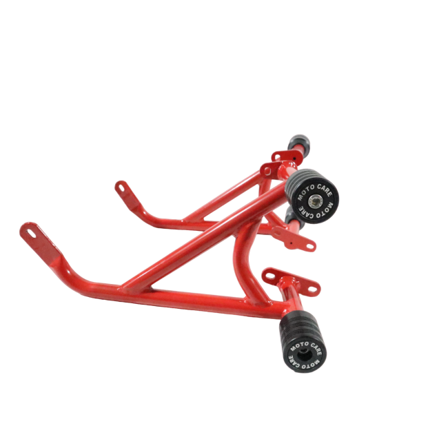 Bajaj Pulsar NS200 Crash Guard with 4 Sliders – MotoCare Red Engine Protection Frame