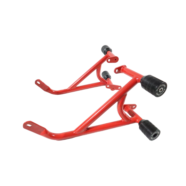 Bajaj Pulsar NS200 Crash Guard with 4 Sliders – MotoCare Red Engine Protection Frame