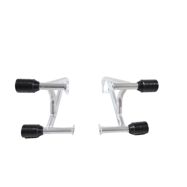 MotoCare 4 Slider Crash Guard for Bajaj Pulsar NS200 (Silver) – Heavy Duty Engine Protection Frame
