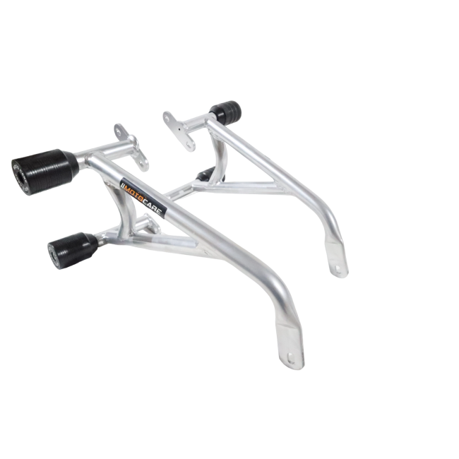MotoCare 4 Slider Crash Guard for Bajaj Pulsar NS200 (Silver) – Heavy Duty Engine Protection Frame