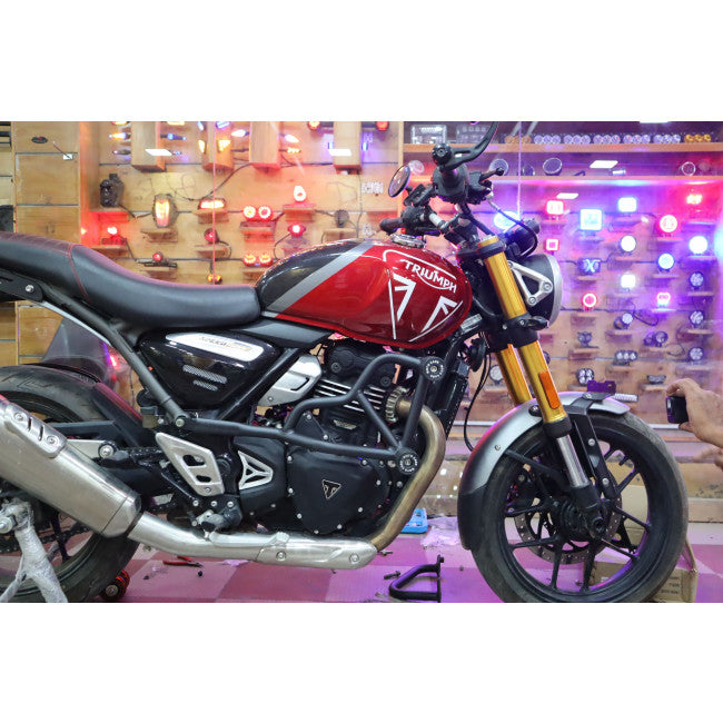 MotoCare 4 Slider Crash Guard for Triumph Speed 400 | Heavy-Duty Engine & Frame Protection Guard