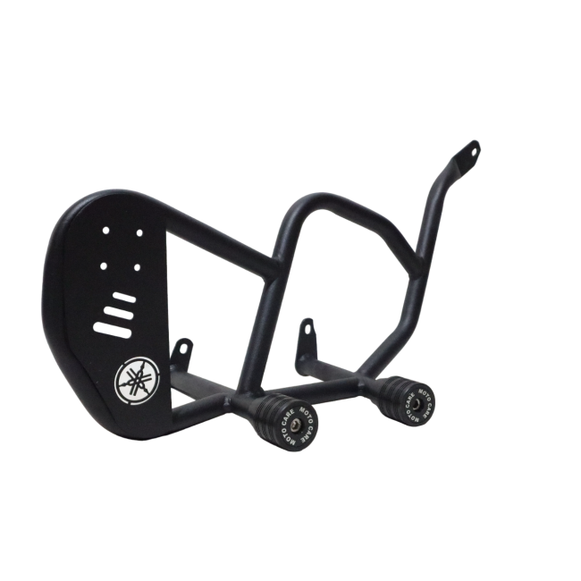 Motocare 4 Slider Crash Guard with Plate for Yamaha FZS 25 | Heavy Duty Engine Guard with Skid Plate Protection
