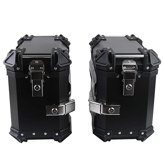 Fauvism 38 LITRES ALUMINIUM PANNIERS With Racks BLACK ( SET OF 2)