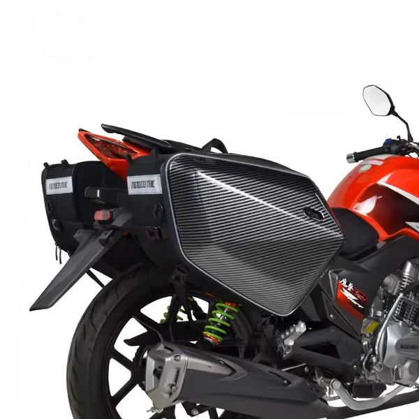 Motocentric Gloss Carbon Fiber Saddle Bags