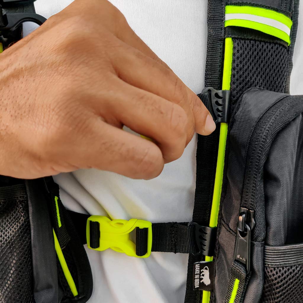 Raida Hydration Bag with 2L BPA-Free Bladder | No Movement While Riding | Ultra-Lightweight | Multi-Compartment | Built for Hiking, Biking, Camping & Outdoor Sports