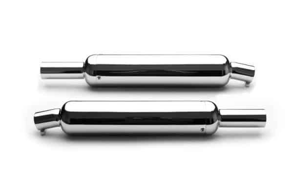 AEW Performance Exhaust for Interceptor 650 / GT 650 CLASSIC SHORT PIPES with Ceramic Wool -  TE 201