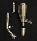 AEW Edge Free Flow Exhaust With Mid Pipe &amp; Centre Stand Bracket For Himalayan 450 / Guerrilla 450