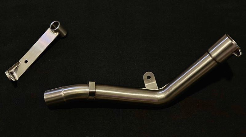 AEW Mid Pipe With Centre Stand Bracket - Guerrilla 450 / Himalayan 450 Without O2 Sensor