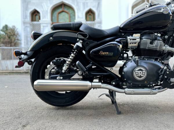 AEW Performance Exhaust for Super Meteor 650 - TE 202 SS 304 - Stainless Steel Matt Polish
