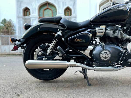 AEW Performance Exhaust for Super Meteor 650 - TE 202 SS 304 - Stainless Steel Matt Polish