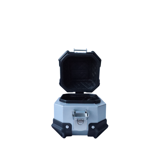 MOTOCARE ALUMINIUM 5 LITERS SILVER TOP BOX