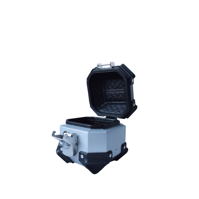 MOTOCARE ALUMINIUM 5 LITERS SILVER TOP BOX