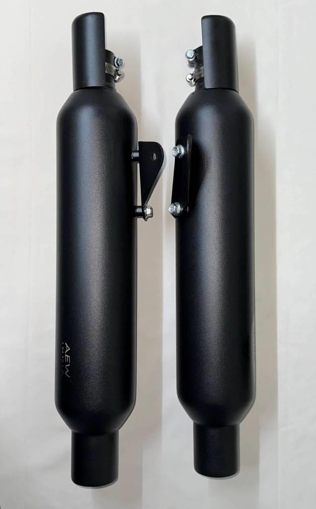 Aew TE 203 Performace Exhaust For Royal Enfield Shot Gun 650 - Black - 88122E