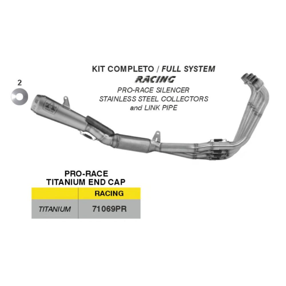 Honda CBR650R E5+ (2024+) Arrow Full Racing Exhaust System with Pro-Race Titanium Silencers – 71069PR