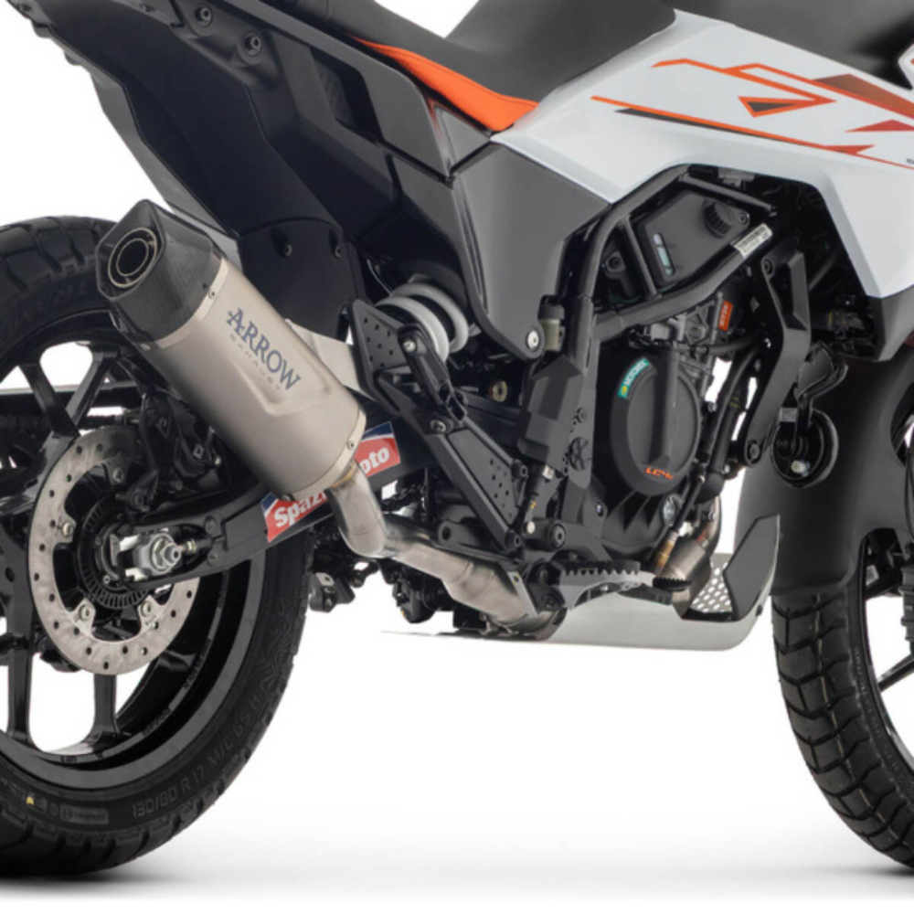 KTM 390 Adventure R/X (2025+) Arrow Full Exhaust System with Indy Race EVO Titanium Silencer