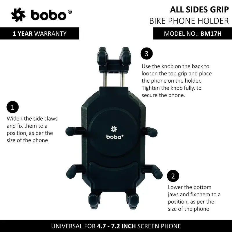 Bobo BM17H Anti Vibration Anti Theft Motorcycle Mobile Mount