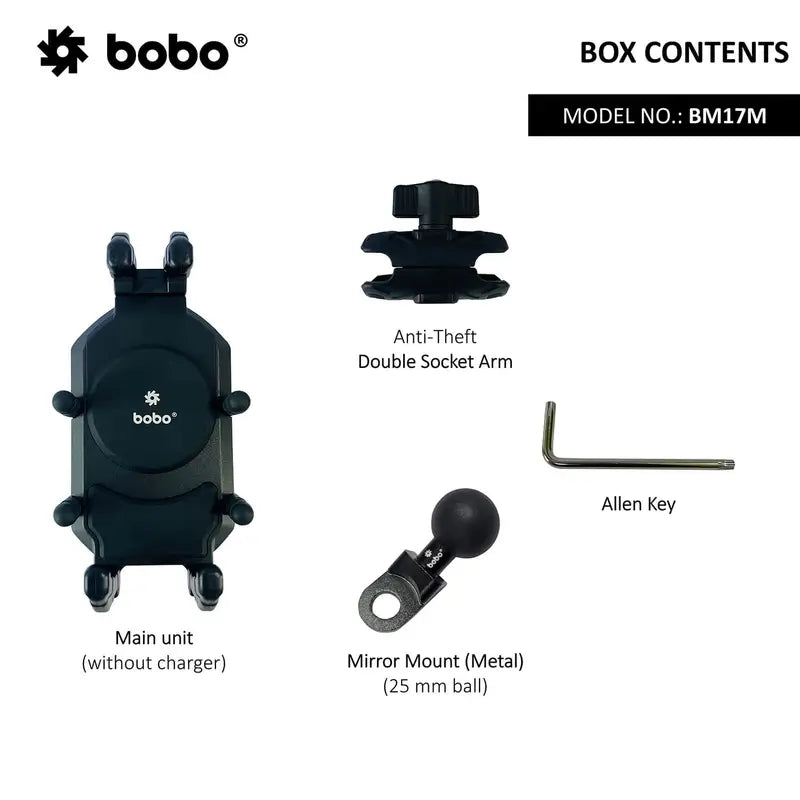 Bobo BM17H Anti Vibration Anti Theft Motorcycle Mobile Mount