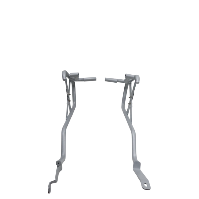 MotoCare Saddle Stay with Silver/Black Plate for Hero XPulse 210 | Heavy Duty Saddle Bag Support Rack | Touring Luggage Carrier