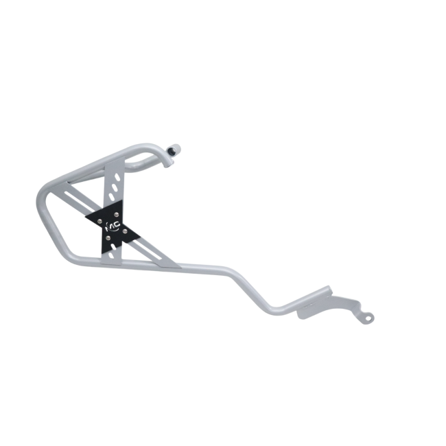 MotoCare Saddle Stay with Silver/Black Plate for Hero XPulse 210 | Heavy Duty Saddle Bag Support Rack | Touring Luggage Carrier