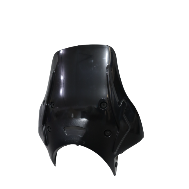 MotoCare Black Polycarbonate Visor for Royal Enfield Hunter 350 | Durable Windshield Wind Deflector