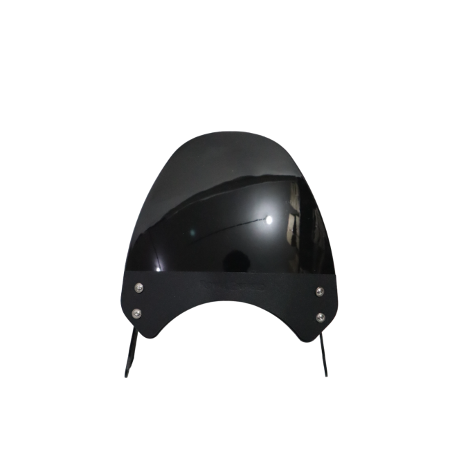 MotoCare Black Small Visor for Royal Enfield Hunter 350 | Windshield Wind Deflector