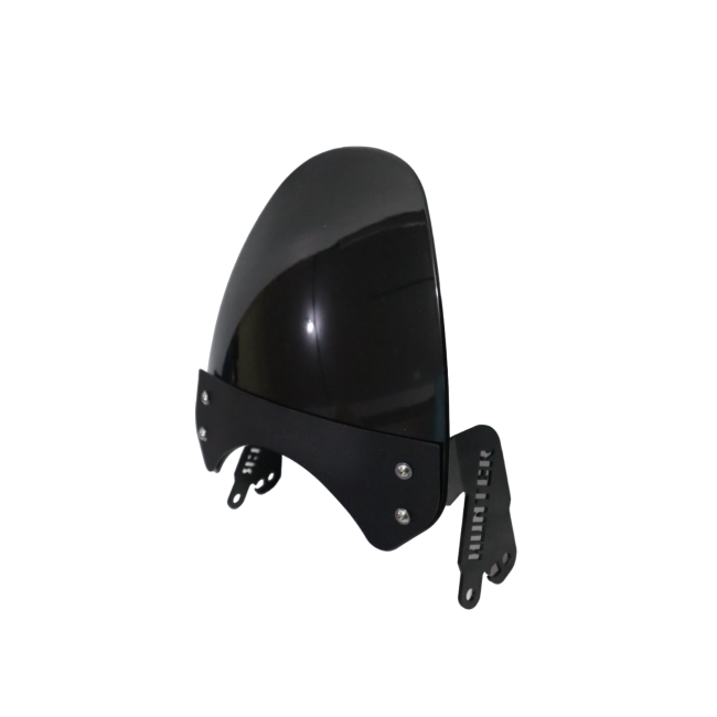 MotoCare Black Small Visor for Royal Enfield Hunter 350 | Windshield Wind Deflector