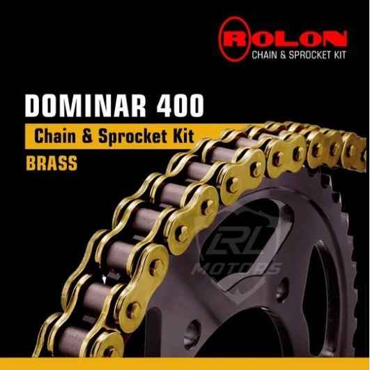 Bajaj Dominar 400 Rolon Brass Chain & Sprocket Kit HXRC 269